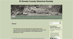 Desktop Screenshot of eldoradocountyhistoricalsociety.org