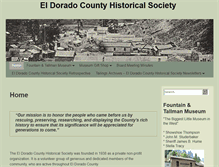 Tablet Screenshot of eldoradocountyhistoricalsociety.org